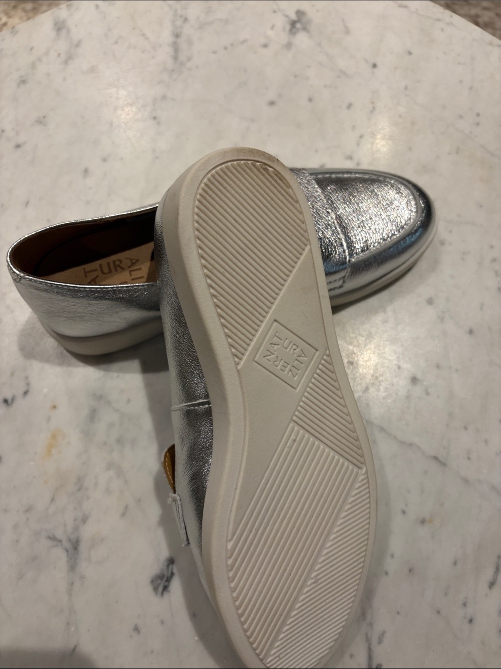 Naturalizer Silver Metallic Penny Loafers - Picture 5 of 5